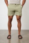 Athletic Fit Chino Shorts 5" in Sage