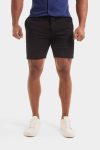 Athletic Fit Chino Shorts 7" in Black